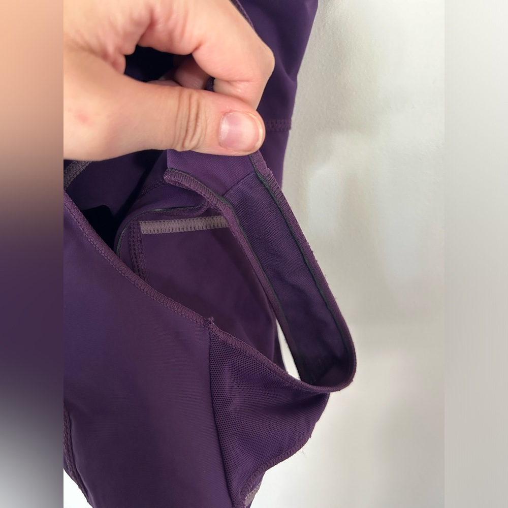 Lululemon Rare Thong Plum Straps Body Suit Size 6 - Picture 10 of 11